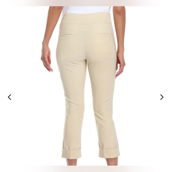 New HDE Capri Pull On Slimming Pants Khaki Women’s - Picture 7 of 9